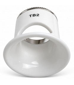 Bergeon 2611-TB-2 loupe, white, biconvex, ventilation port, magnification 5