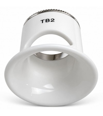 Bergeon 2611-TB-2 loupe, white, biconvex, ventilation port, magnification 5