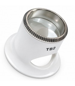 Bergeon 2611-TB-2 loupe, white, biconvex, ventilation port, magnification 5