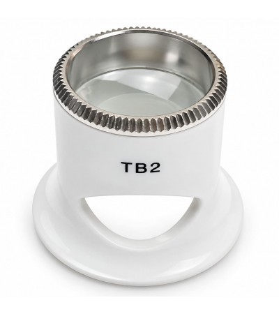 Bergeon 2611-TB-2 loupe, white, biconvex, ventilation port, magnification 5