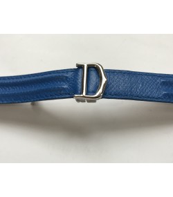 Cartier blue leather strap with clasp 18mm
