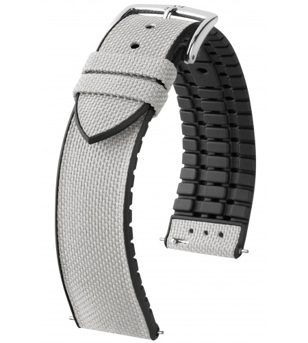 Hirsch Arne grey/silver watch strap ...