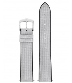 Hirsch Arne grey/silver watch strap 18 mm 0925094030-2-18