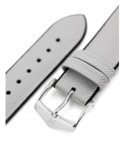 Hirsch Arne grey/silver watch strap 18 mm 0925094030-2-18