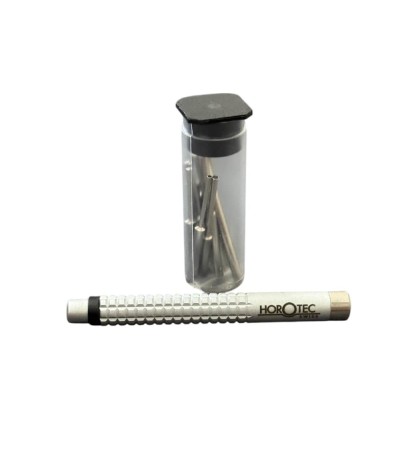 Horotec MSA10.533 pin punch bracelet tool with steel anvil, set of 11 pin punches