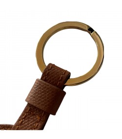New Rolex leather keychain with gold tone ring