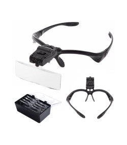 Headlamp magnifier eyeglasses torch LED with 4 lens