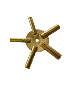 Universal brass key for clocks 5 different sizes 4-6-8-10-12