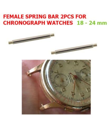 Telescopic Female Spring Bars for Watches, 18–24 mm, 2 pcs