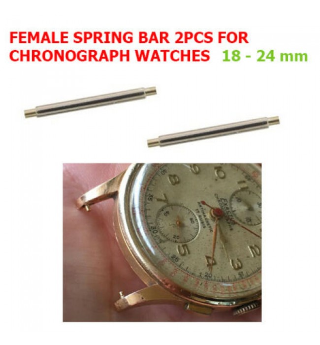 Telescopic Female Spring Bars for Watches, 18–24 mm, 2 pcs
