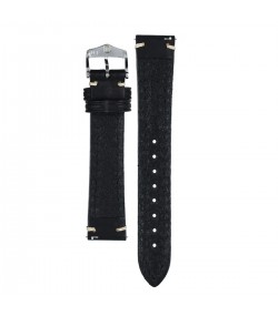 Hirsch Liberty Artisan L black calf leather watch strap 20 mm 10900250-2-20