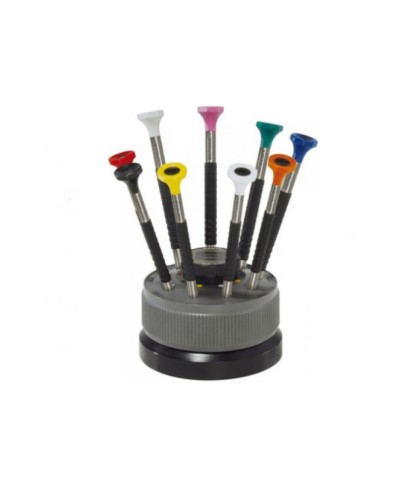 Bergeon 6899-S09 ergonomic screwdrivers on a rotating base