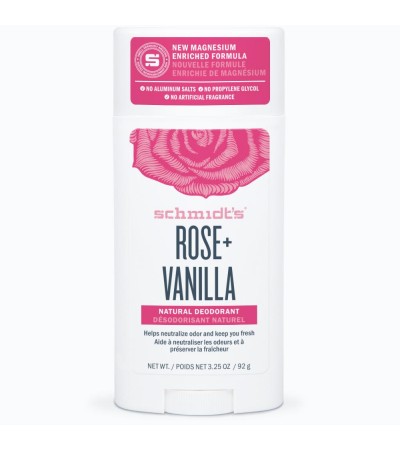 Schmidt's Natural Deodorant Stick Rose & Vanilla 75gr