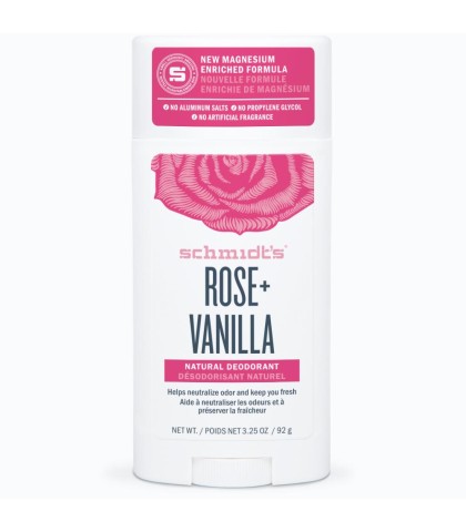 Schmidt's Natural Deodorant Stick Rose & Vanilla 75gr