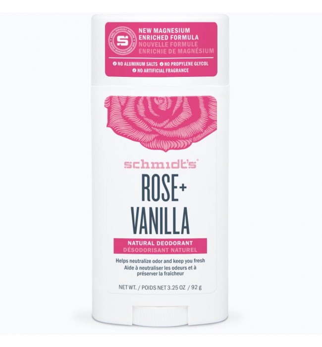 Schmidt's Natural Deodorant Stick Rose & Vanilla 75gr