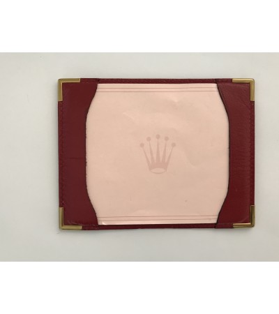Vintage Rolex leather red card holder