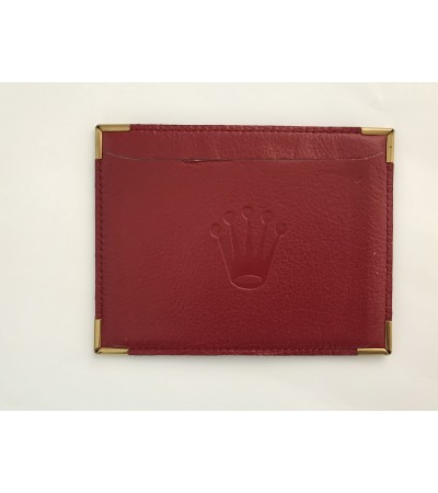 Vintage Rolex leather red card holder