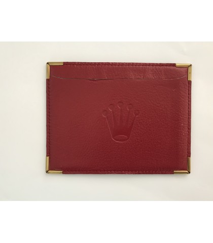 Vintage Rolex leather red card holder