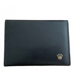 Vintage Rolex Cellini black leather box with card holder 49.00.71