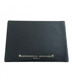Vintage Rolex Cellini black leather box with card holder 49.00.71