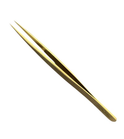 Horotec MSA12.303-B5 brass strong pointed tweezer, 100% anti-magnetic, 125mm