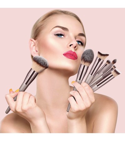 BESTOPE Makeup Brushes, Conical Handle Professional Premium Synthetic Makeup Brush Set Kit With Case Bag