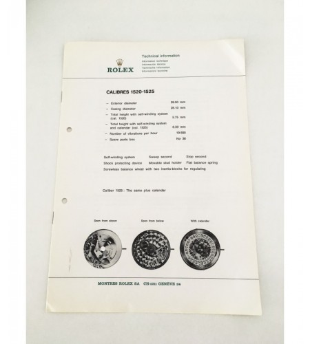 Genuine Rolex Watch 1520 and 1525 T ...