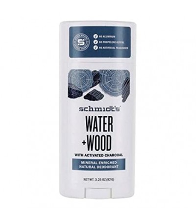 Schmidts Natural Deodorant Water Woods Activated Charcoal 92gr