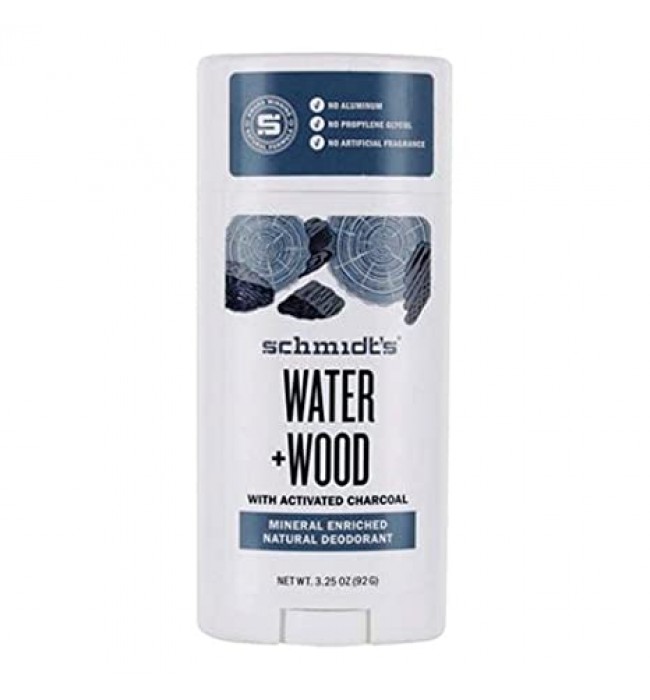 Schmidts Natural Deodorant Water Woods Activated Charcoal 92gr