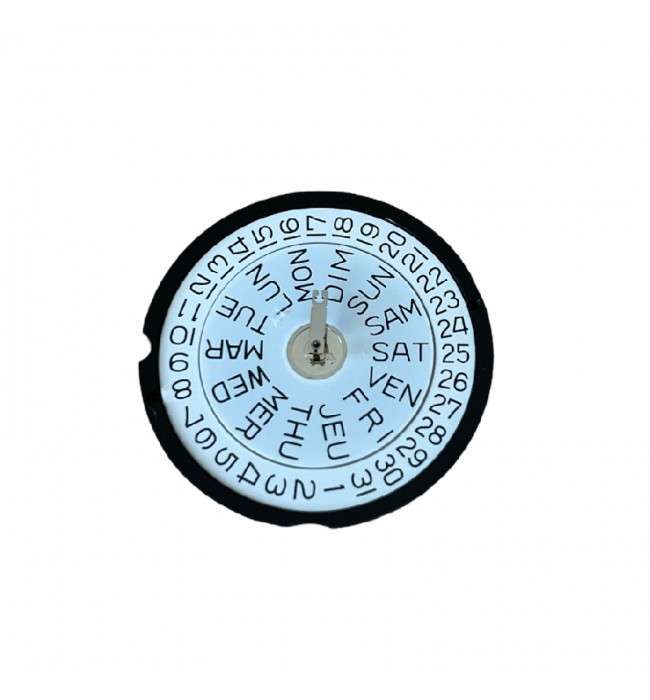 Ronda 517 quartz movement 11 1/2''' day, date on 3 o'clock