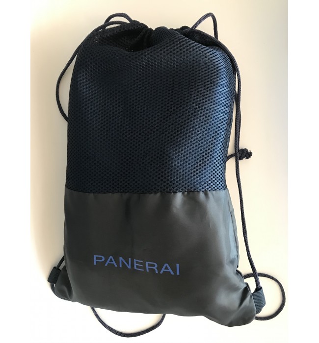 New Panerai large blue beach towel in travel storage bag