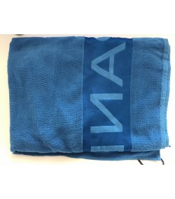 New Panerai large blue beach towel in travel storage bag