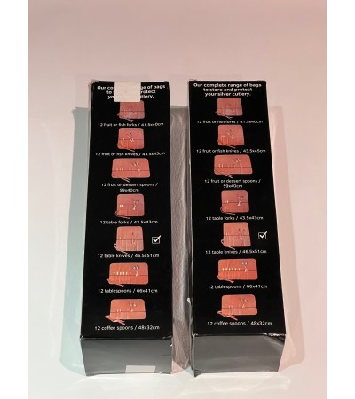 DAMAGED PACKAGING: 2 PACK Hagerty Silver Guard Cutlery Roll for 12 Table Knives - Anti-Tarnish Storage Protector SEE PHOTOS