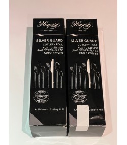 DAMAGED PACKAGING: 2 PACK Hagerty Silver Guard Cutlery Roll for 12 Table Knives - Anti-Tarnish Storage Protector SEE PHOTOS