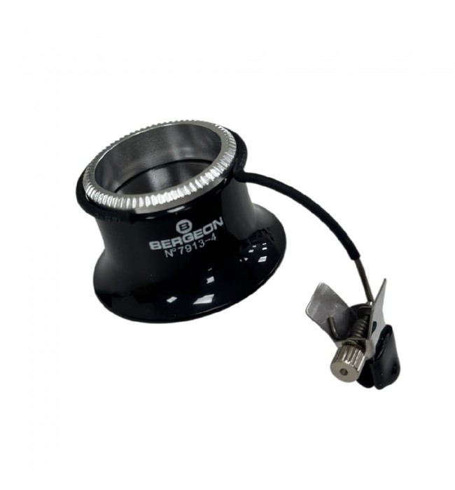 Bergeon 7913-4 eyeglass watchmaker loupe with clip 2.5x