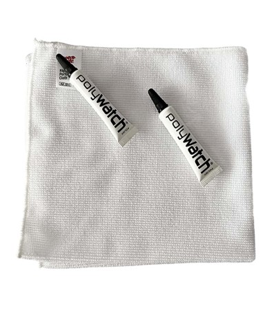 2X PolyWatch Plastic Watch Crystal Scratch Remover Polish with high Performance Wipe