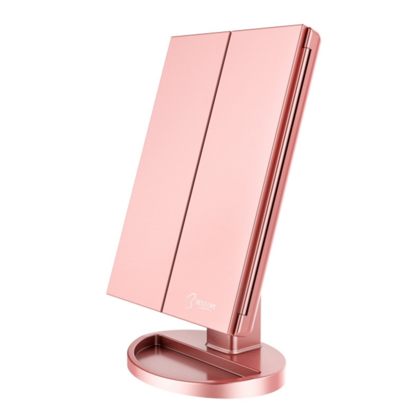 Bestope LED Makeup Mirror - Pink Bestope LED Makeup Mirror - Pink