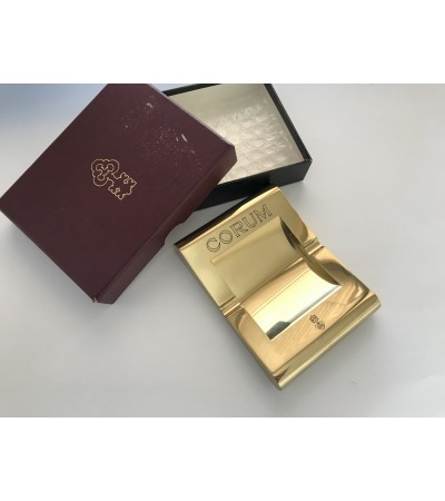 New vintage Corum gold ashtray with box
