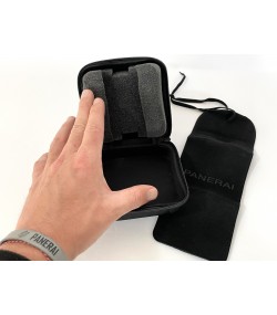 Panerai nylon watch travel case with velvet pouch