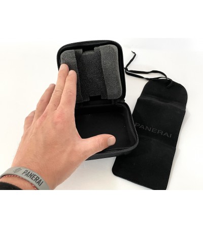Panerai nylon watch travel case with velvet pouch