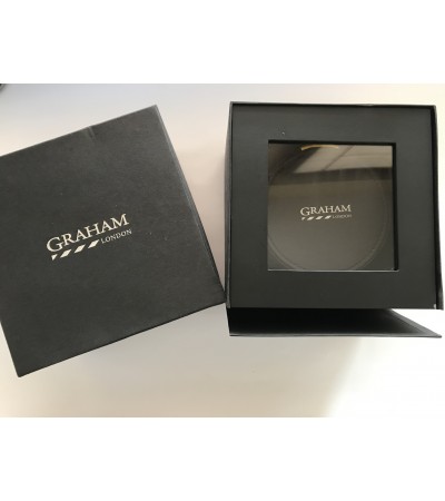 Graham London black watch box case inner/outer