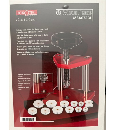 Horotec MSA07.131 case closer Big-Press XL 12 threaded dies for watches