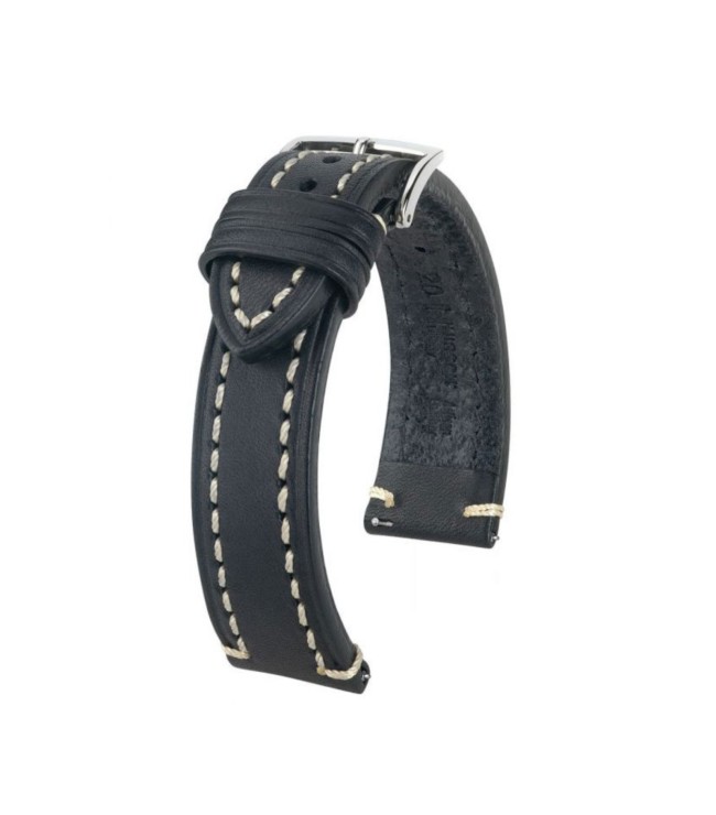 Кожена каишка за часовник Hirsch Liberty Artisan XL черна 22 мм