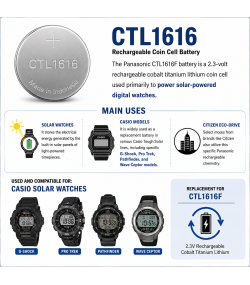 Casio CTL1616 Battery Capacitor for Various Models