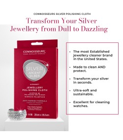 Connoisseurs Silver Jewellery Cleaning Cloth CONN739