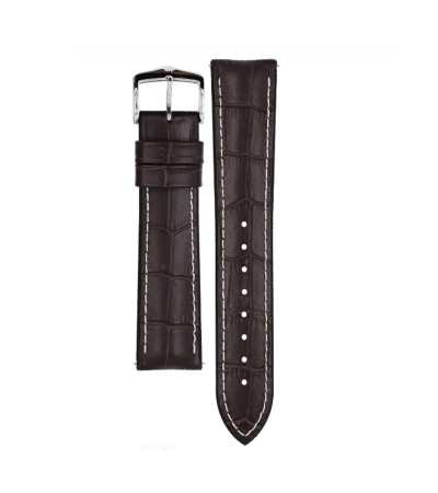 Hirsch George L dark brown calf leather watch strap 20 mm 0925128010-2-20