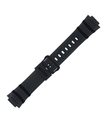 Casio plastic black watch strap 10452435 for MCW-100H, MCW-110H, W-S220, 16 mm