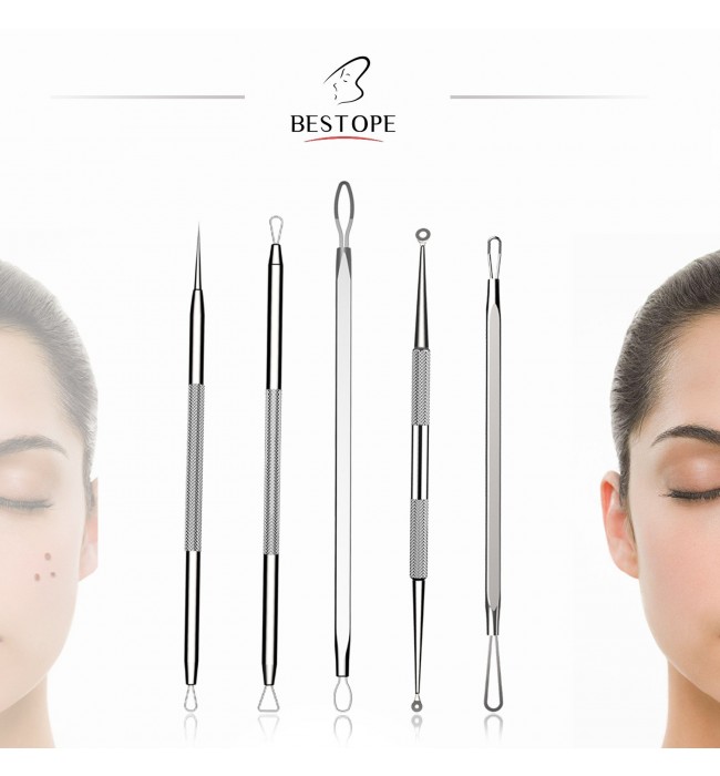 BESTOPE Blackhead Remover Tool Kit with Metal Case