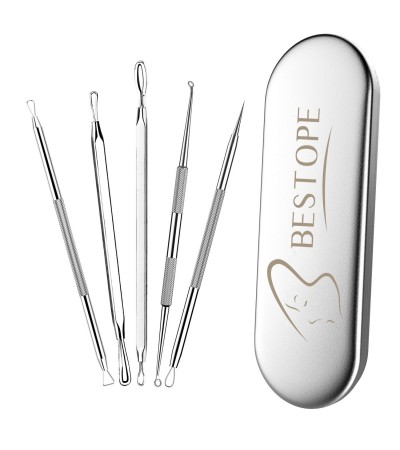 BESTOPE Blackhead Remover Tool Kit with Metal Case