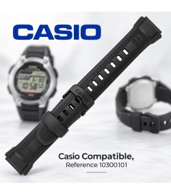 Черна каишка за часовник Casio 18 мм W-212H-1AV